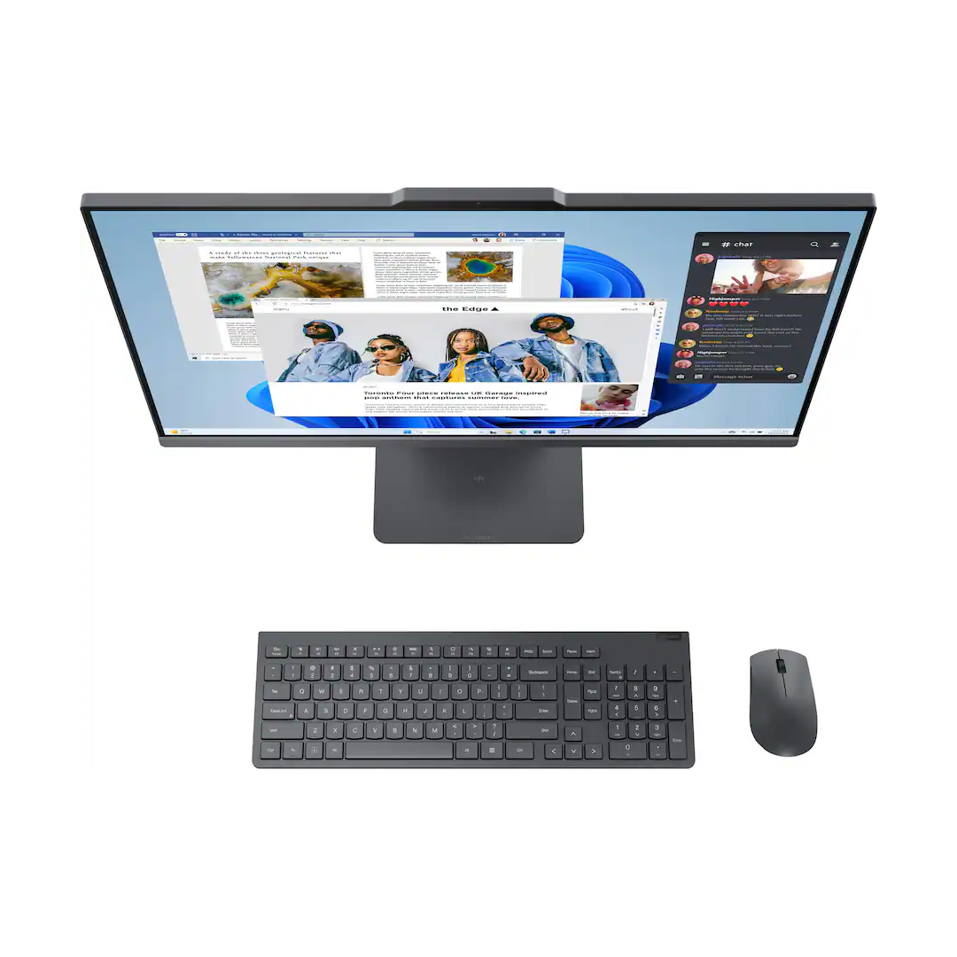 Lenovo IdeaCentre AIO 27" (F0JD001VUS) 27" FHD IPS LCD Touch-Screen All-In-One Luna Grey - Image 4
