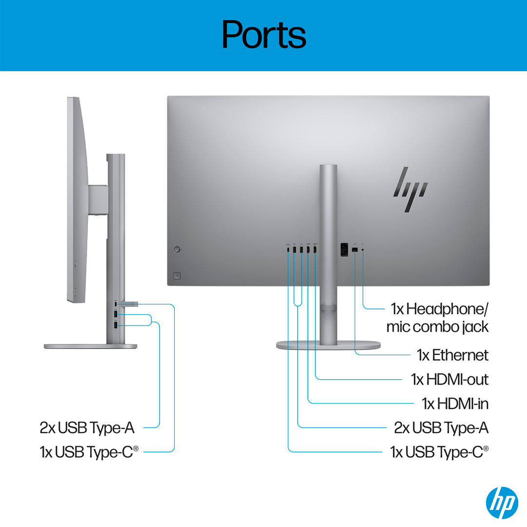 HP OmniStudio X 32-C1014 31.5" 4K UHD AIO Meteor Silver (B61VMAA#ABA) - Imagen 4