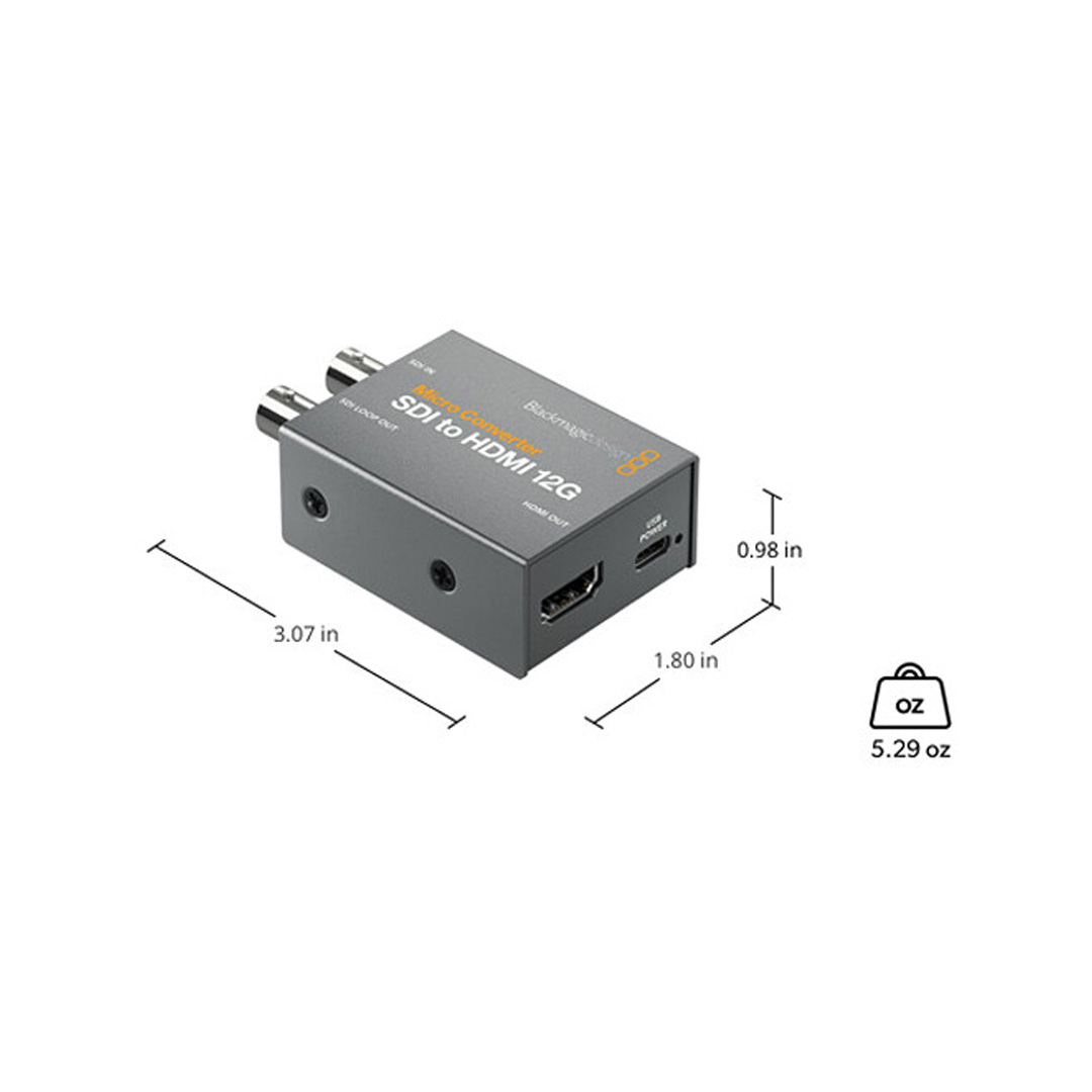 Blackmagic Micro Converter SDI to HDMI 12G - Imagen 2