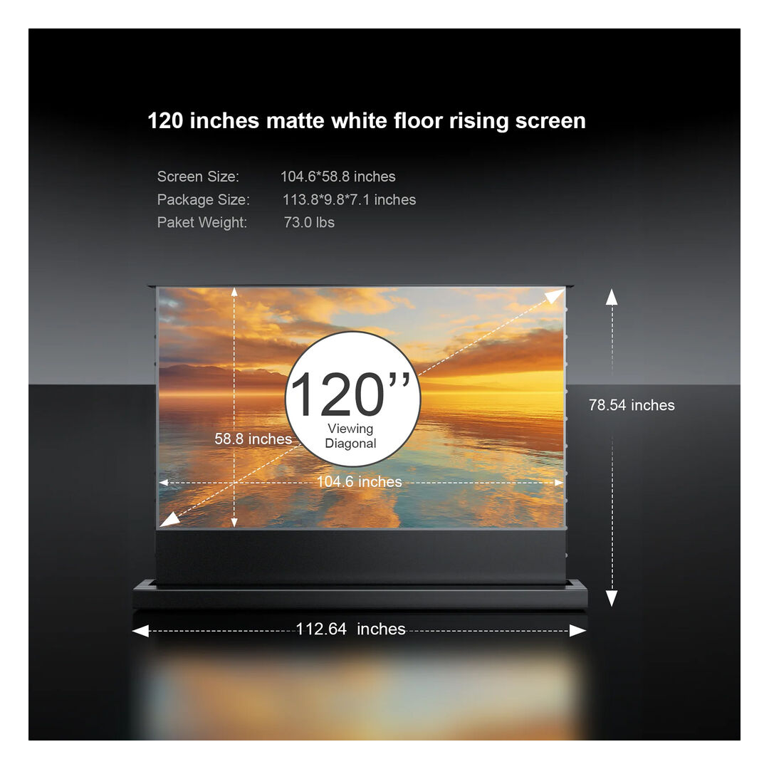 AWOL Vision MW-F220 Pantalla Motorizada de Piso 120" Matte White - Imagen 2