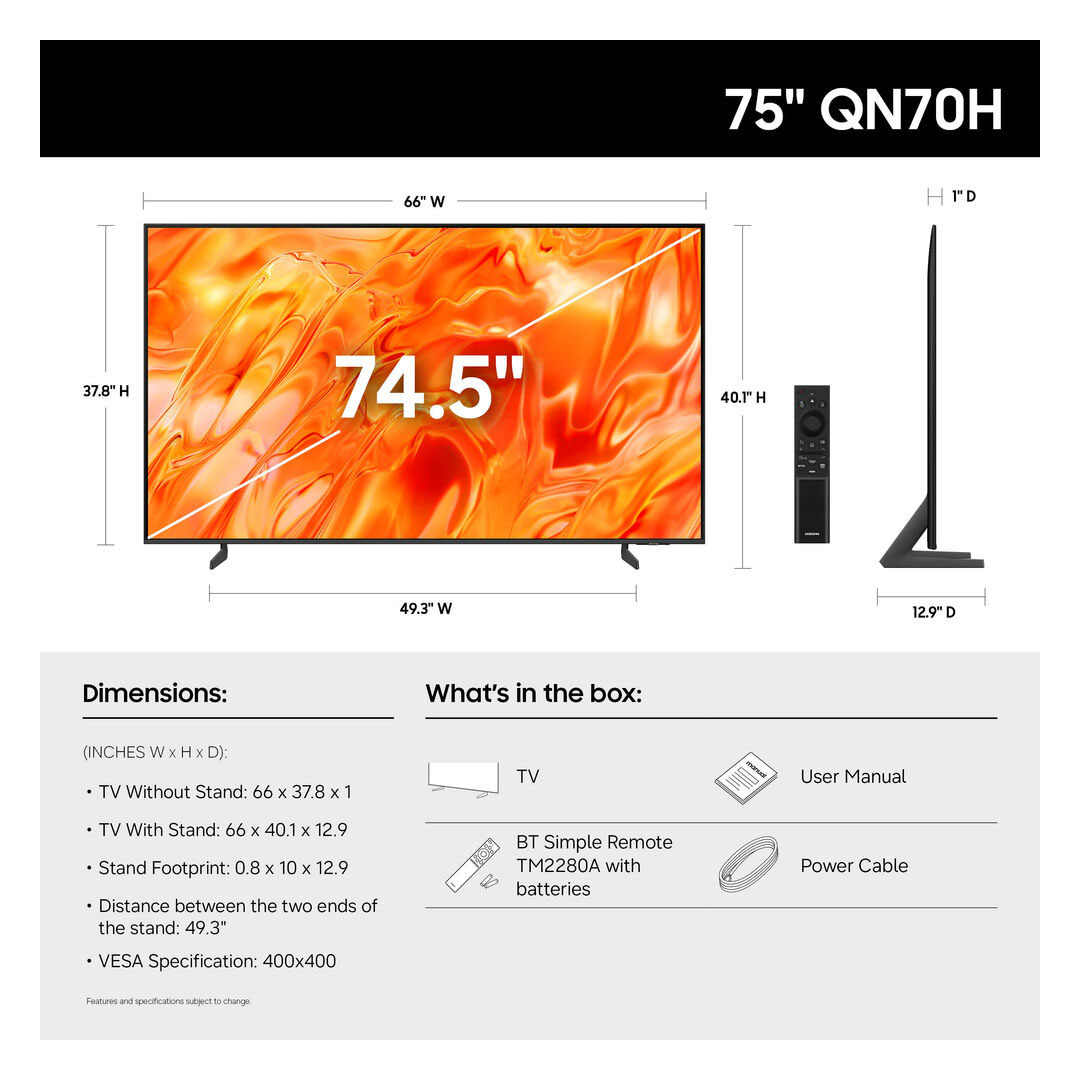 Samsung 75" QN70H Neo QLED 4K Vision AI - Imagen 5