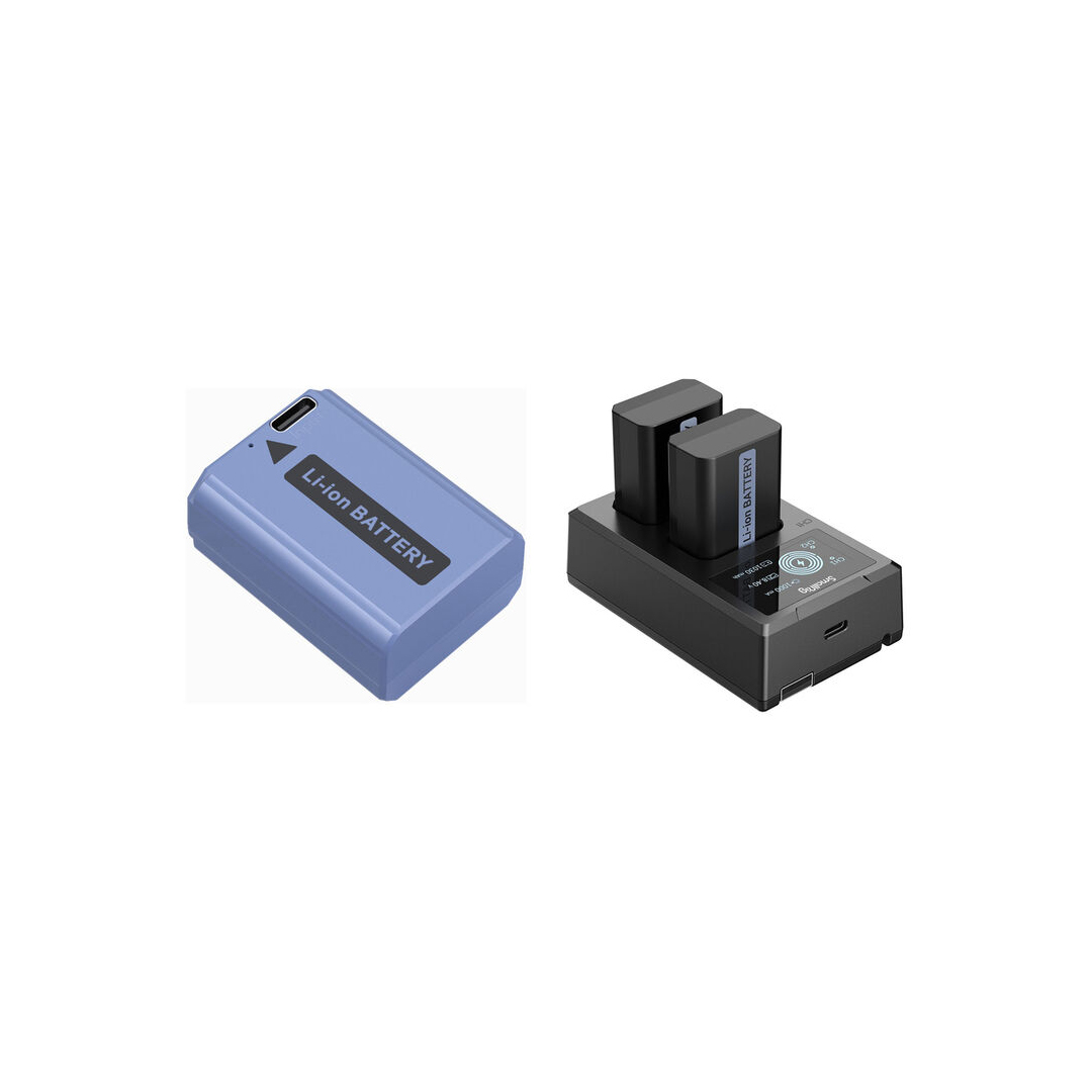 SmallRig Batería USB-C NP-FW50 (2 baterías + cargador) - Imagen 2