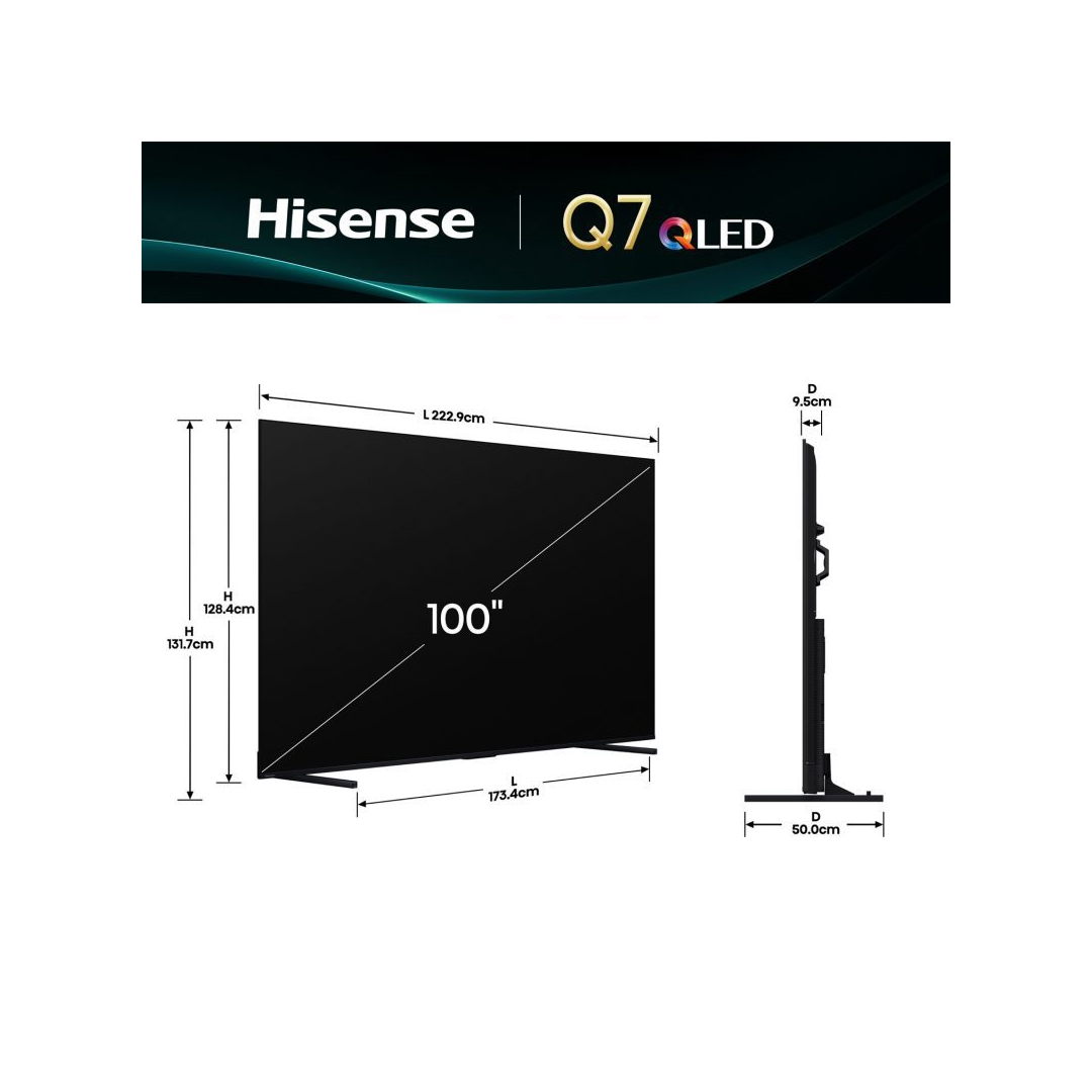 Hisense 100" Q7QG HI-QLED 4K Google TV 100Q7QG USA - Imagen 2