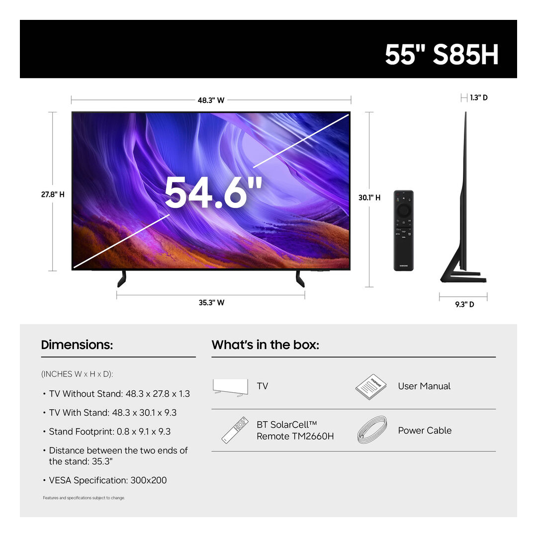 Samsung 55" S85H OLED 4K Vision AI Smart TV QN55S85H USA - Imagen 5