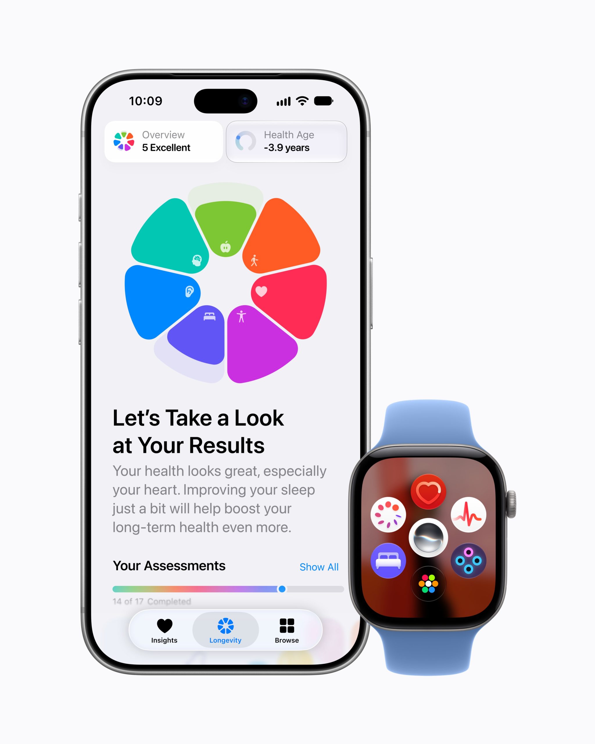 El Apple Watch y el iPhone entregan información de salud y estado físico.