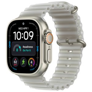Apple Watch Ultra 4 Cellular 49mm Natural Titanium con Translucent Gray Ocean Band MJAD4LS/A