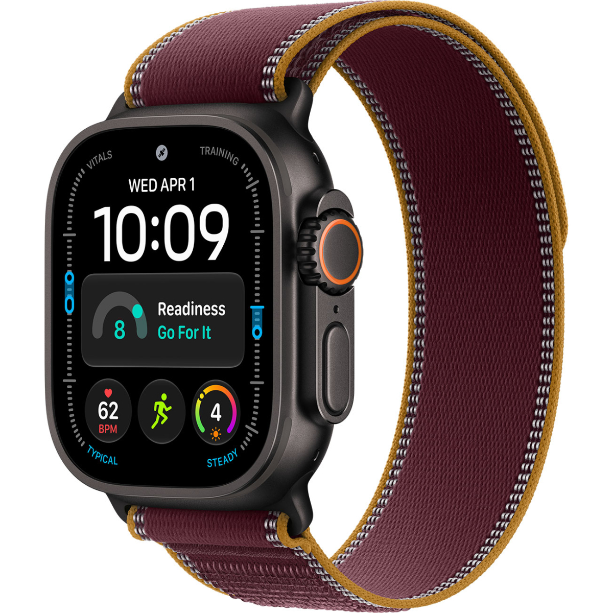 Apple Watch Ultra 4 Cellular 49mm Black Titanium con Burgundy Trail Loop M/L MJC44LS/A