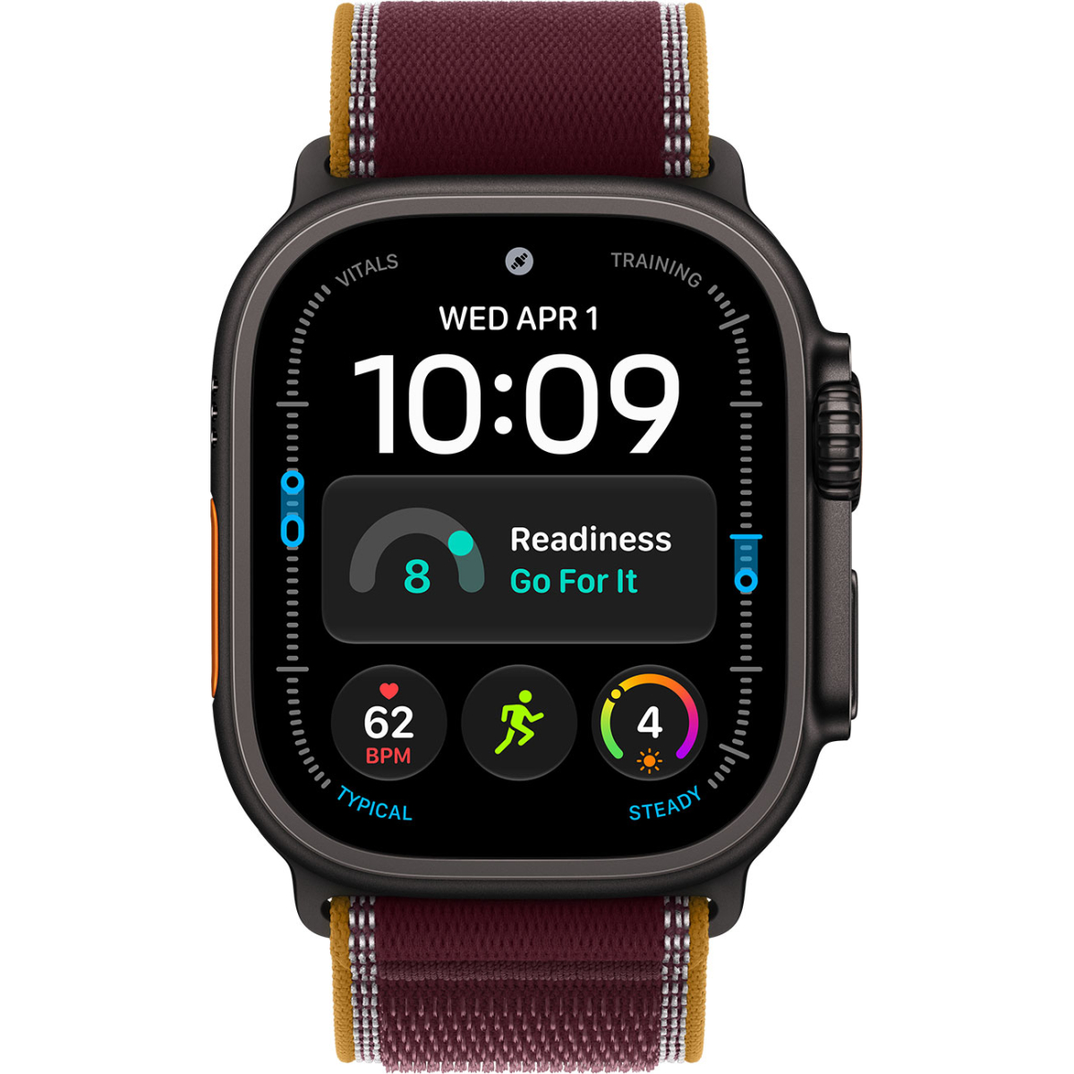 Apple Watch Ultra 4 Cellular 49mm Black Titanium con Burgundy Trail Loop M/L MJC44LS/A - Imagen 2