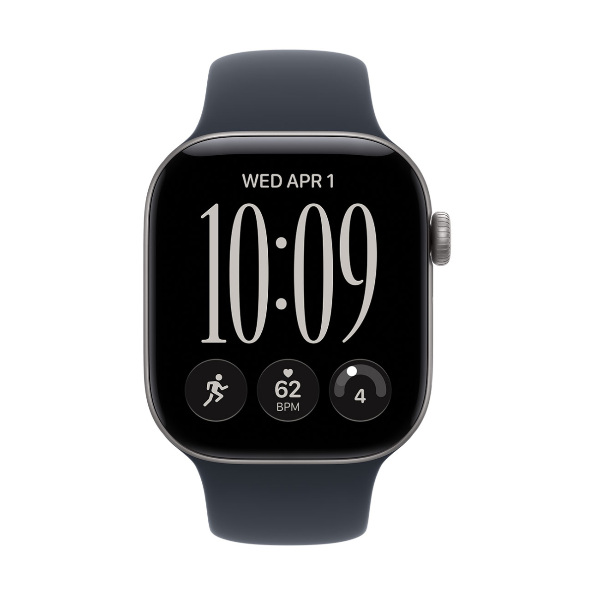 Apple Watch Series 12 GPS 42mm Space Gray Aluminum Case con Navy Blue Sport Band M/L MJE94LS/A - Imagen 2