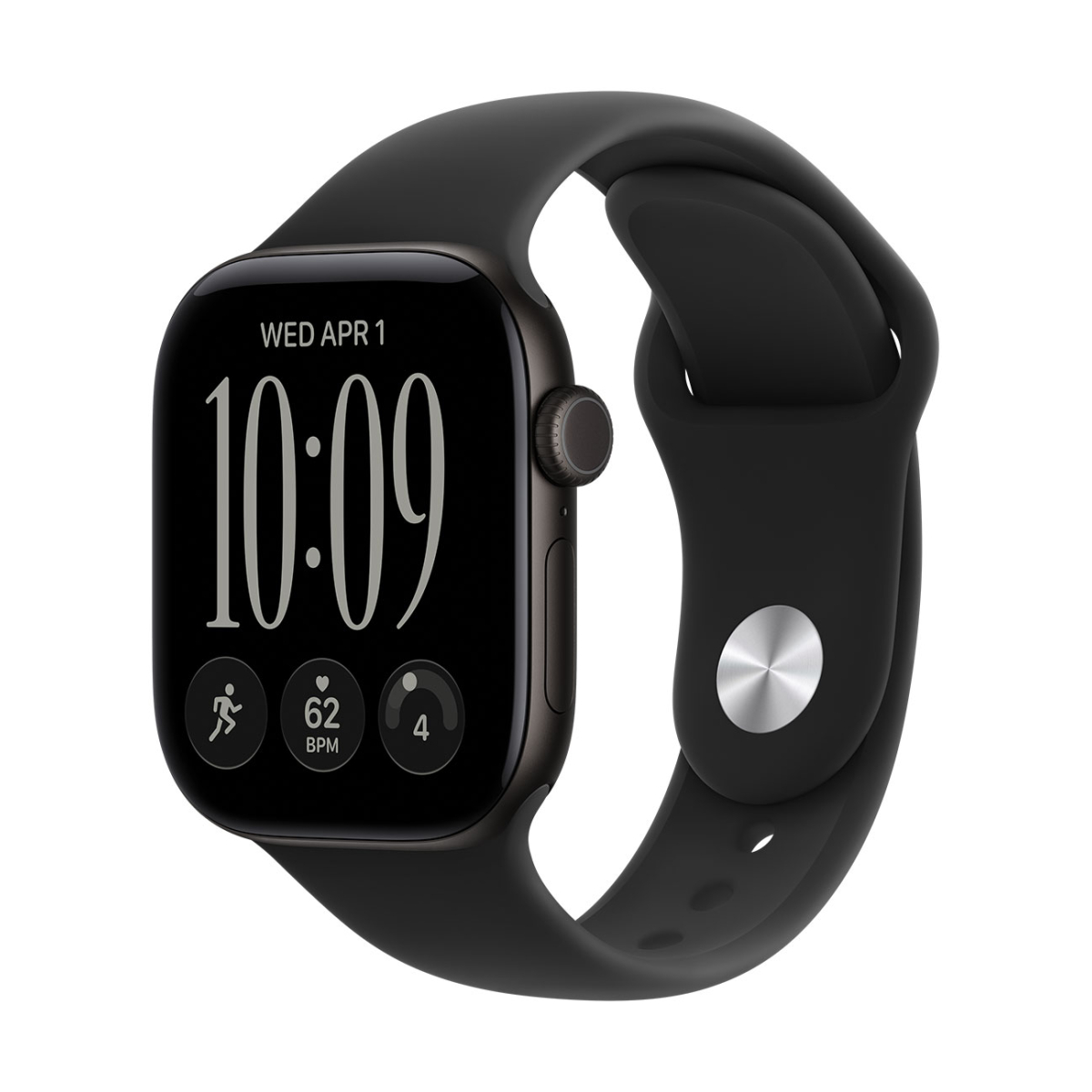 Apple Watch Series 12 GPS 42mm Black Aluminum Case con Black Sport Band M/L MJEC4LS/A