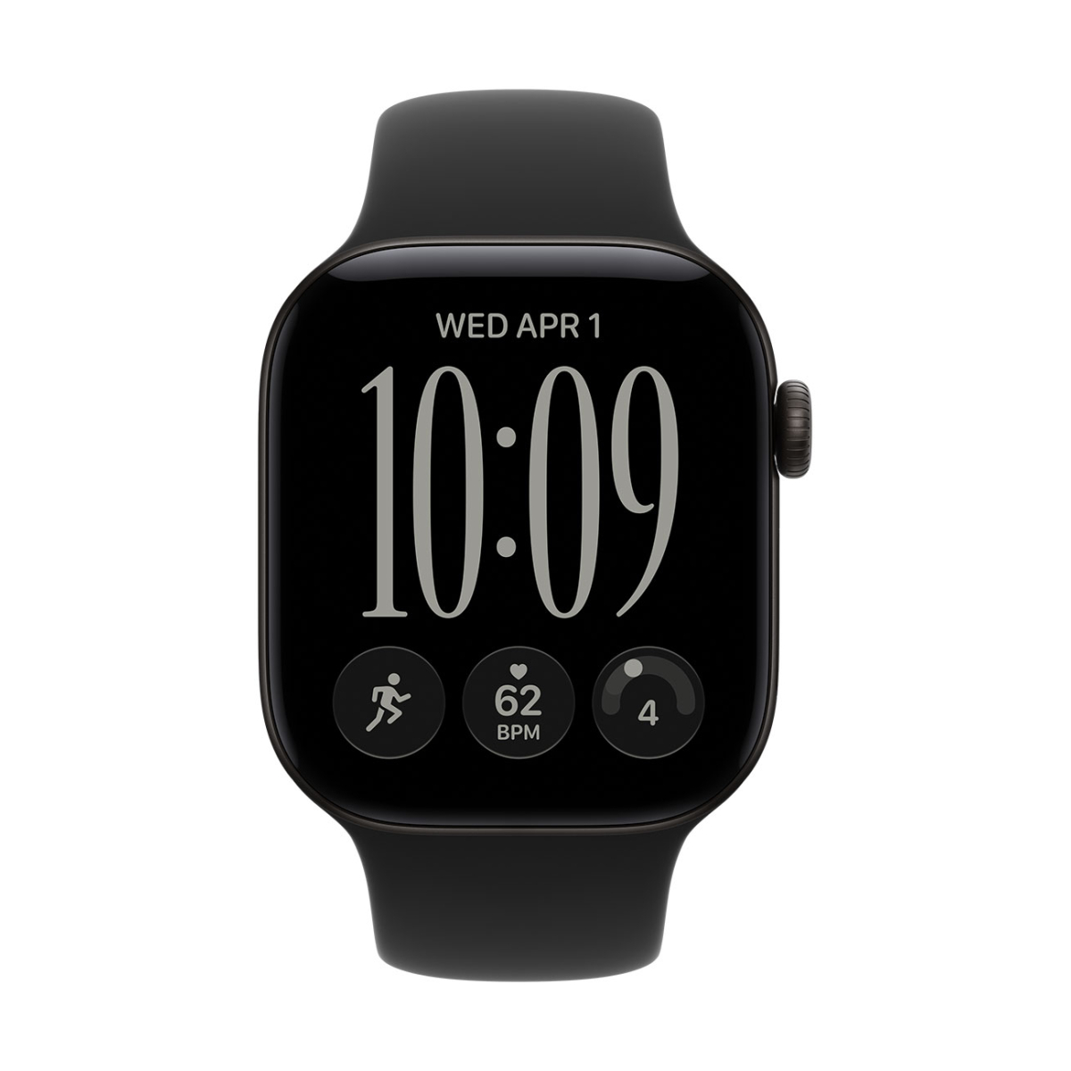 Apple Watch Series 12 GPS 42mm Black Aluminum Case con Black Sport Band M/L MJEC4LS/A - Imagen 2