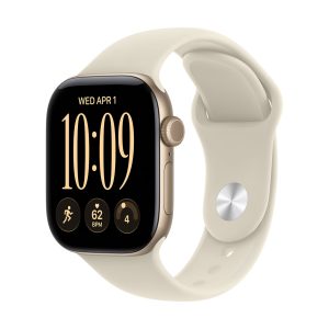Apple Watch Series 12 GPS 42mm Light Gold Aluminum Case con Sand Sport Band M/L MJEE4LS/A