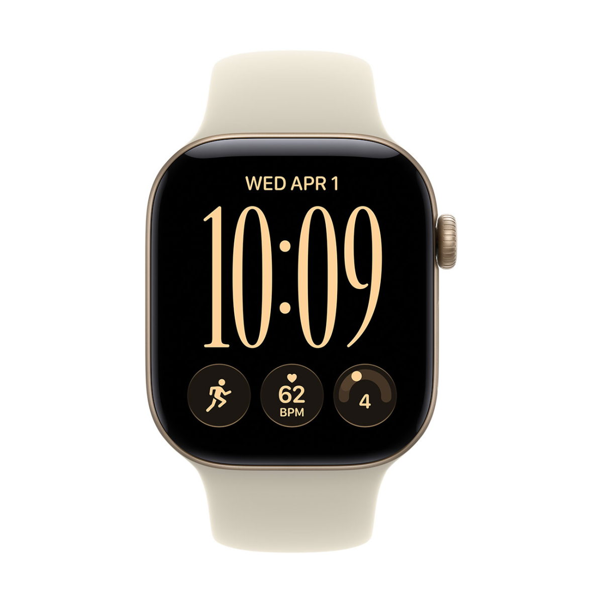 Apple Watch Series 12 GPS 42mm Light Gold Aluminum Case con Sand Sport Band M/L MJEE4LS/A - Imagen 2