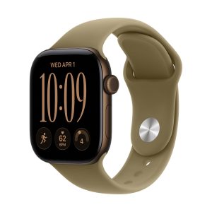 Apple Watch Series 12 GPS 42mm Dark Bronze Aluminum Case con Olive Sport Band S/M MJEF4LS/A