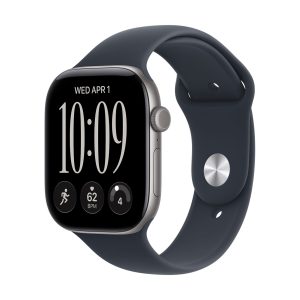 Apple Watch Series 12 GPS 46mm Space Gray Aluminum Case con Navy Blue Sport Band S/M MJEH4LS/A