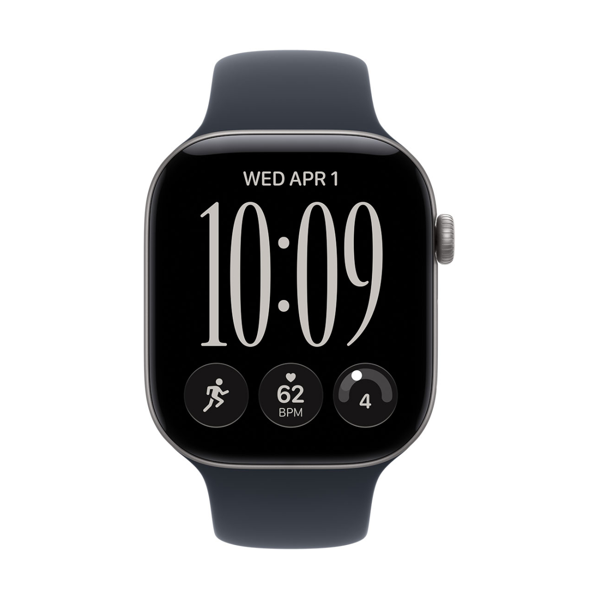 Apple Watch Series 12 GPS 46mm Space Gray Aluminum Case con Navy Blue Sport Band M/L MJEJ4LS/A - Imagen 2