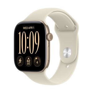 Apple Watch Series 12 GPS 46mm Light Gold Aluminum Case con Sand Sport Band S/M MJEN4LS/A