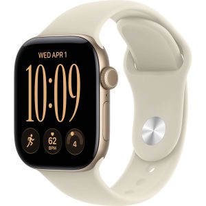 Apple Watch Series 12 Cellular 42mm Light Gold Aluminum Case con Sand Sport Band S/M MJG24LS/A