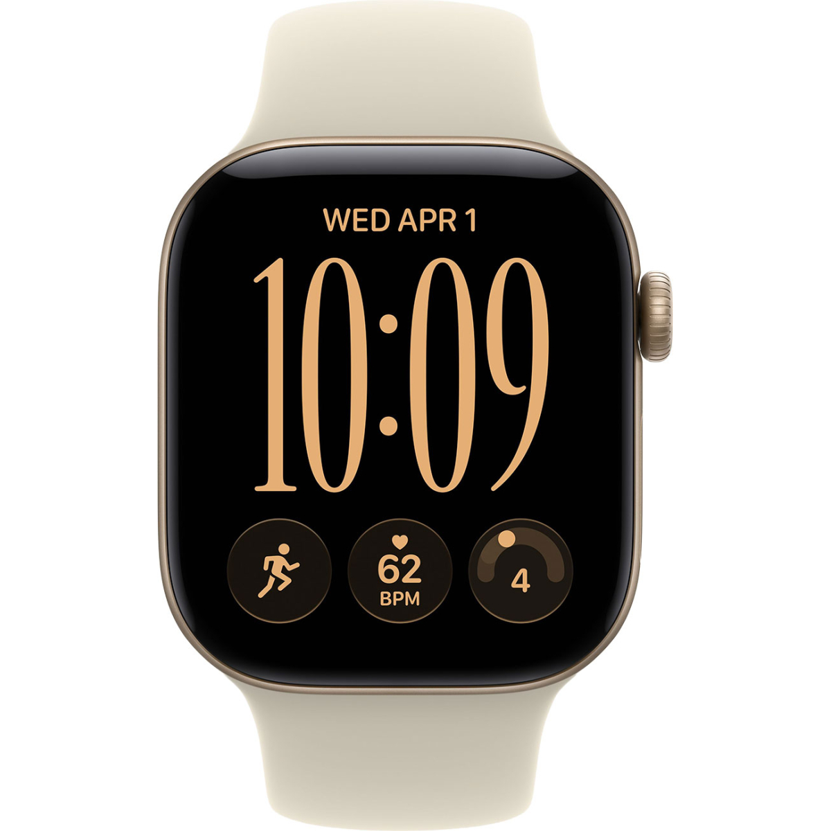 Apple Watch Series 12 Cellular 46mm Light Gold Aluminum Case con Sand Sport Band M/L MJGC4LS/A - Imagen 2