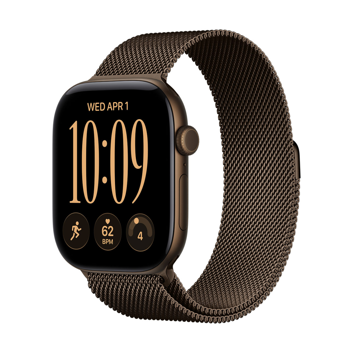 Apple Watch Series 12 GPS 46mm Dark Bronze Aluminum Case con Dark Bronze Milanese Loop M/L MKD84LS/A