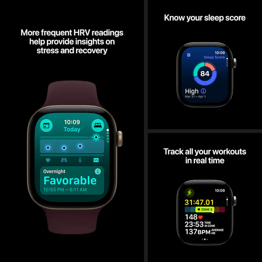 Apple Watch Series 12 GPS 46mm Dark Bronze Aluminum Case con Dark Bronze Milanese Loop S/M MKD74LS/A - Imagen 4