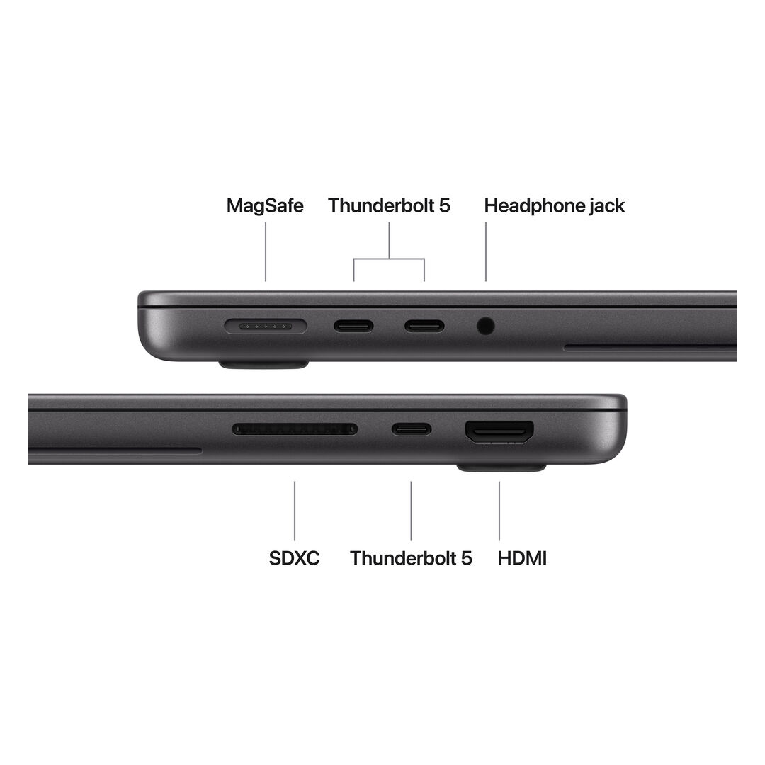 Macbook Pro 14,2" PROLED XDR M5 Pro 15-Core 24GB 1TB SSD GPU 16-Core Space Black MJ2K4LL/A - Imagen 3