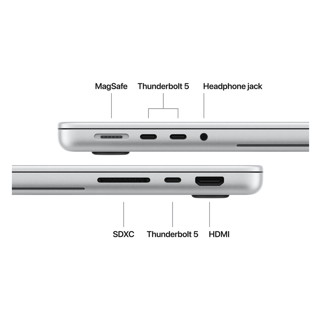Macbook Pro 14,2" PROLED XDR M5 Max 18-Core 36GB 2TB SSD GPU 32-Core Silver MJ2J4LL/A - Imagen 5