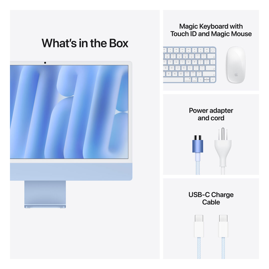 Apple iMac 24" 4,5K M6 12-Core 24GB 512GB SSD 12-Core GPU Blue MH1N4LL/A - Imagen 5