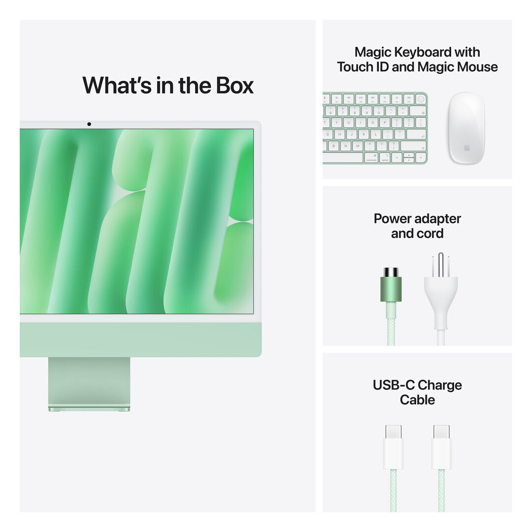 Apple iMac 24" 4,5K M6 12-Core 24GB 512GB SSD 12-Core GPU Green MH1G4LL/A - Imagen 5