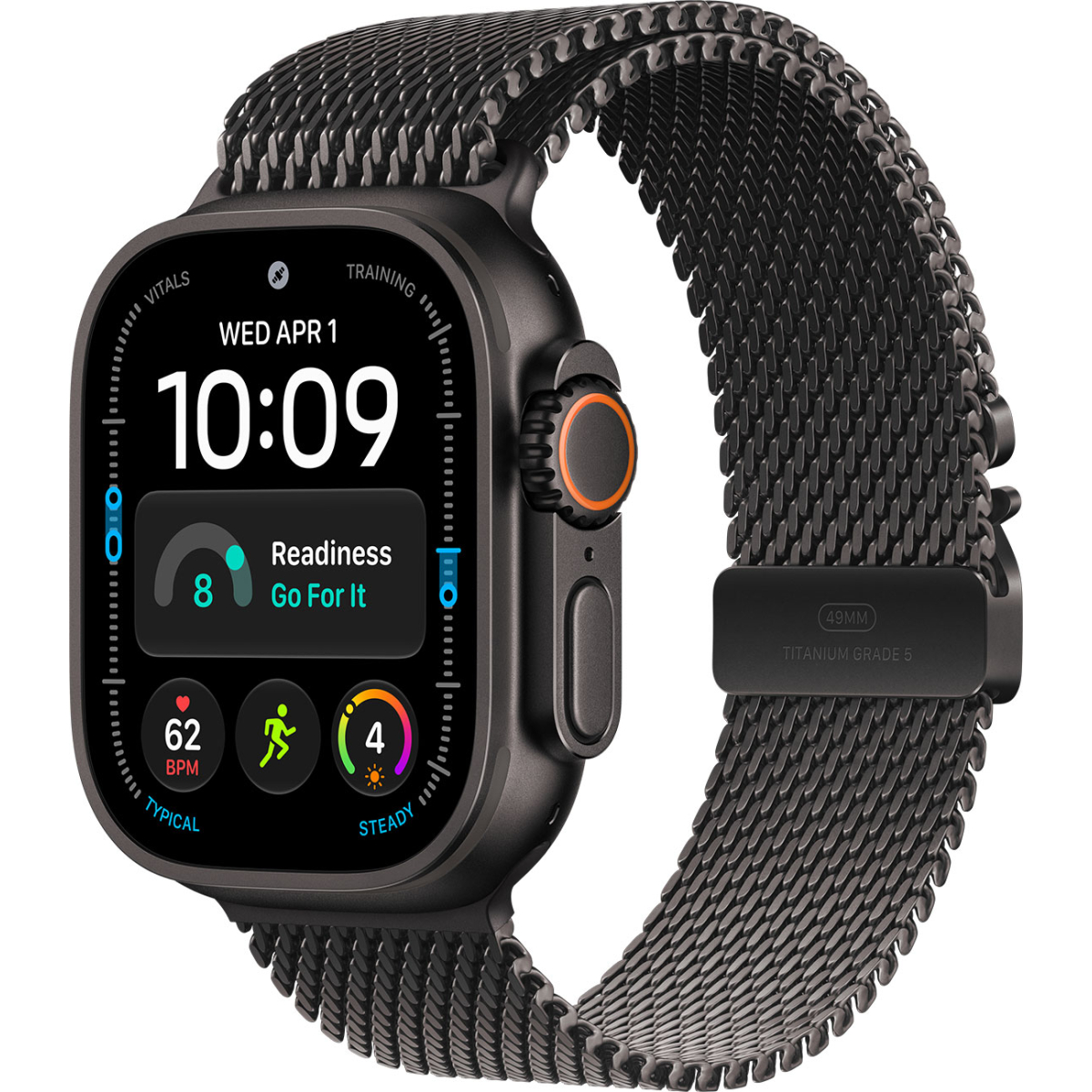 Apple Watch Ultra 4 Cellular 49mm Black Titanium con Black Titanium Milanese Loop talle L MJAX4LS/A
