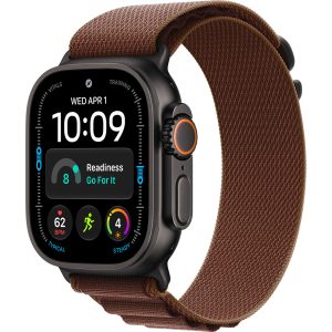 Apple Watch Ultra 4 Cellular 49mm Black Titanium con Burgundy Alpine Loop talle L MJC24LS/A