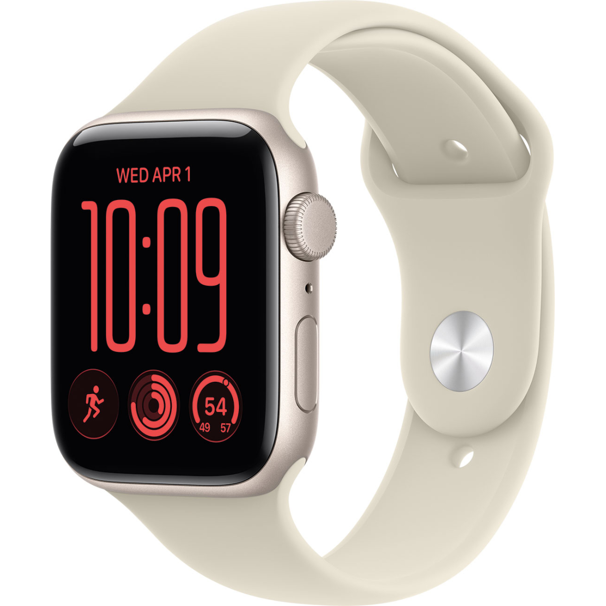 Apple Watch SE 3 GPS 44mm Starlight Aluminum Case con Sand Sport Band M/L MJL54LW/A (2026)