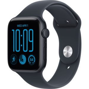 Apple Watch SE 3 GPS 44mm Midnight Aluminum Case con Navy Blue Sport Band M/L MJL94LW/A (2026)