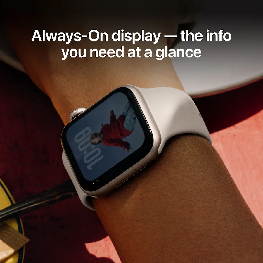 Apple Watch SE 3 GPS 44mm Starlight Aluminum Case con Sand Sport Band M/L MJL54LW/A (2026) - Imagen 7
